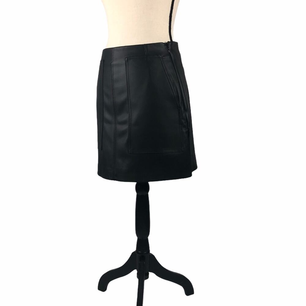 H&M black vegan Leather Skirt from - NWT size 6